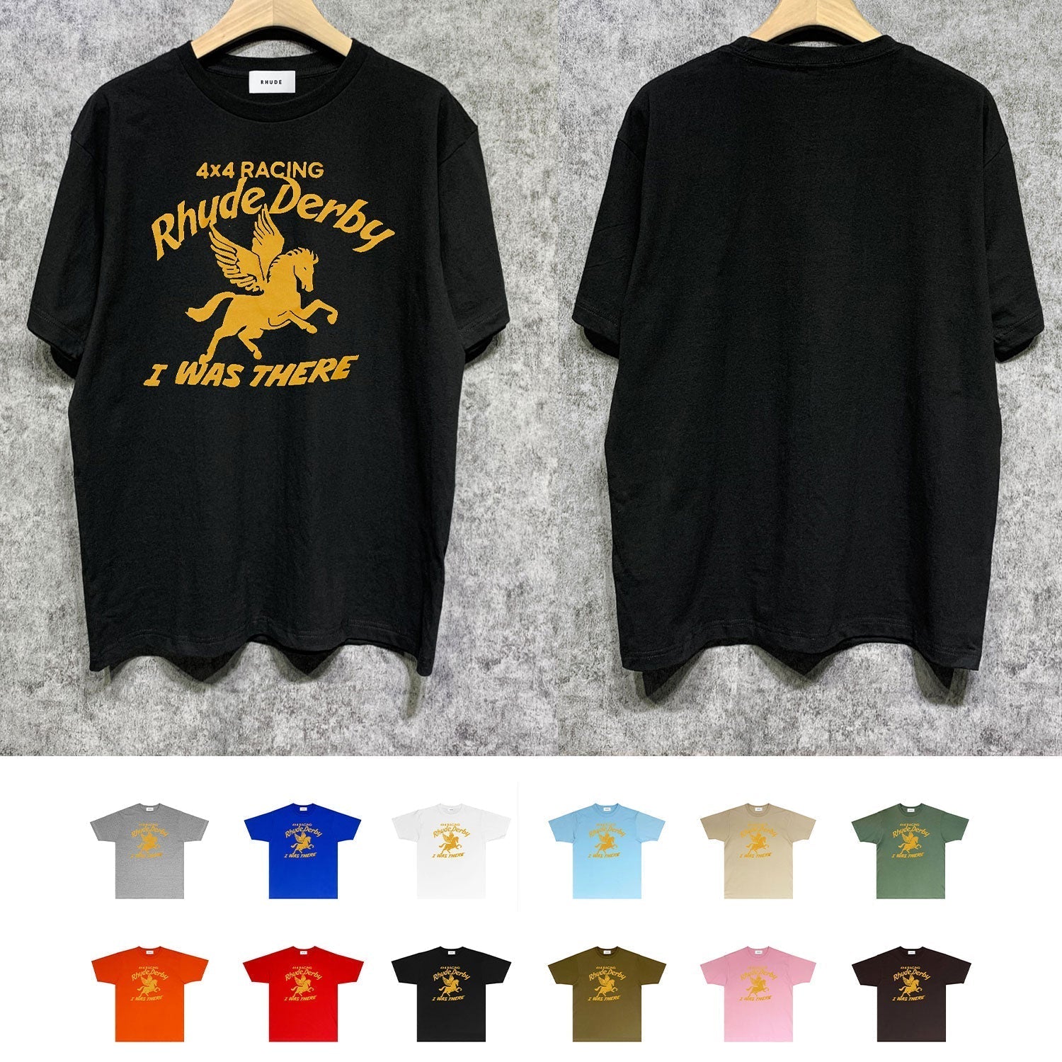 Rhude T Shirts Printed Trendy Pure Cotton