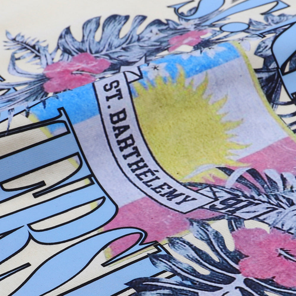 Rhude T Shirt Flag Floral Print Short Sleeve T-Shirt