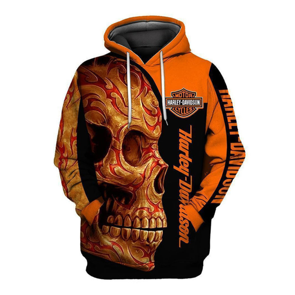 Skull Apparel Skull Digital Printing Pullover Hoodie