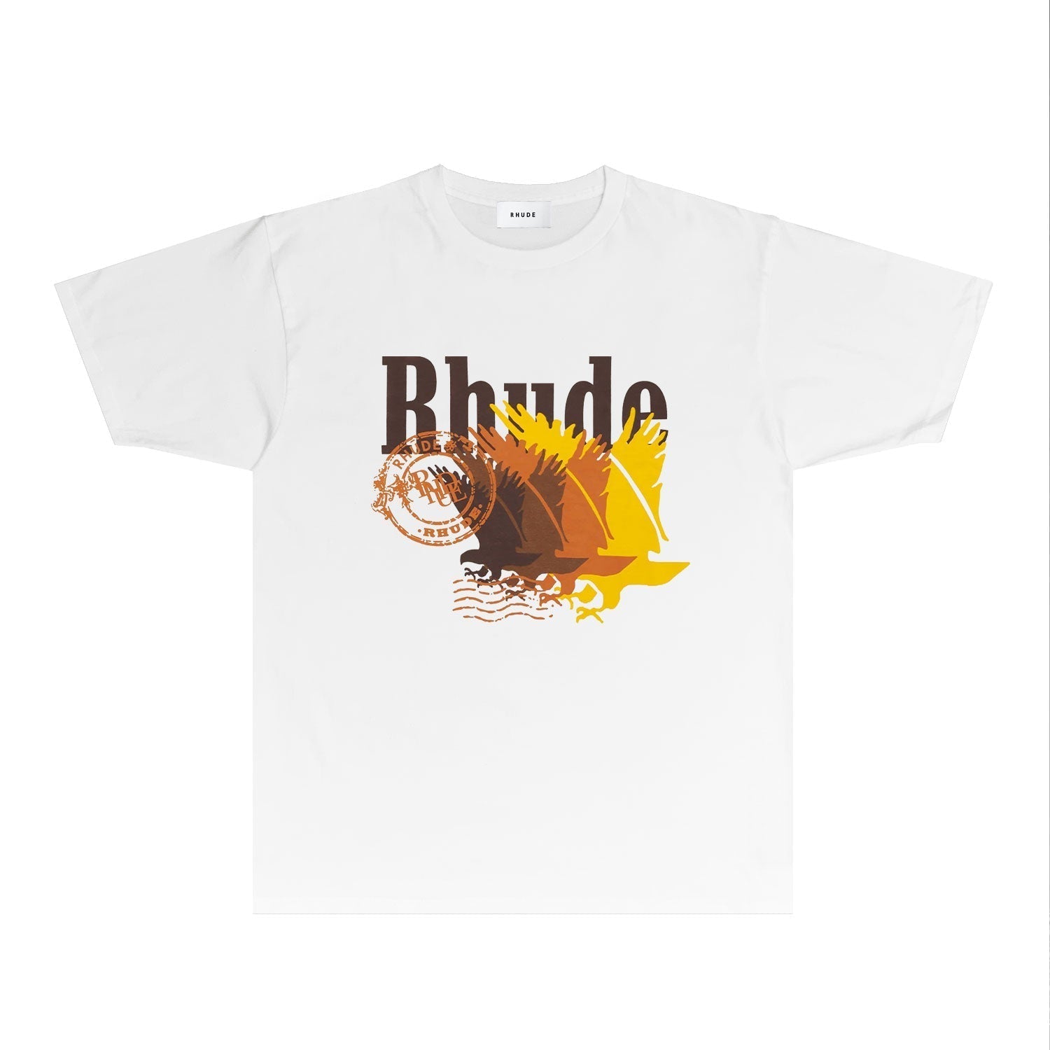Rhude T Shirts Printed Trendy Pure Cotton