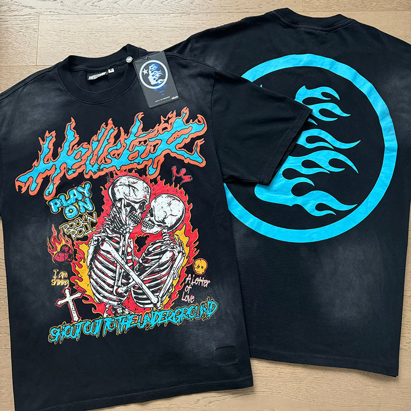 Hellstar T Shirts Washed Aging Process