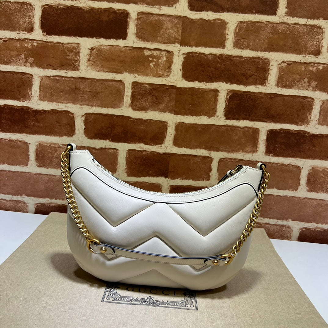 ＧＣＣＩGG MARMONT SMALL MATELASSE LEATHER SHOULDER BAG WHITE