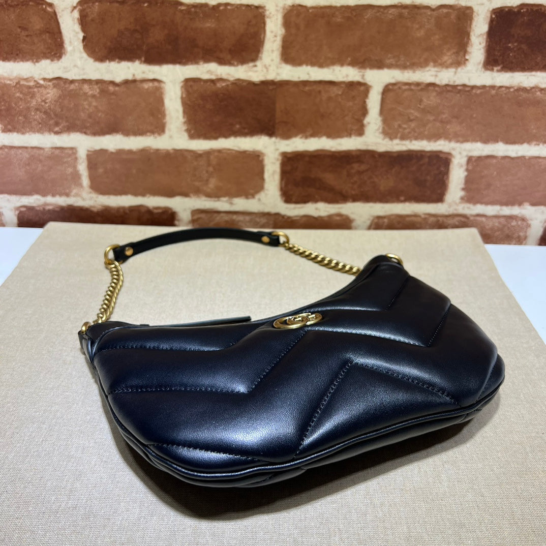 ＧＣＣＩGG MARMONT SMALL MATELASSE LEATHER SHOULDER BAG BLACK