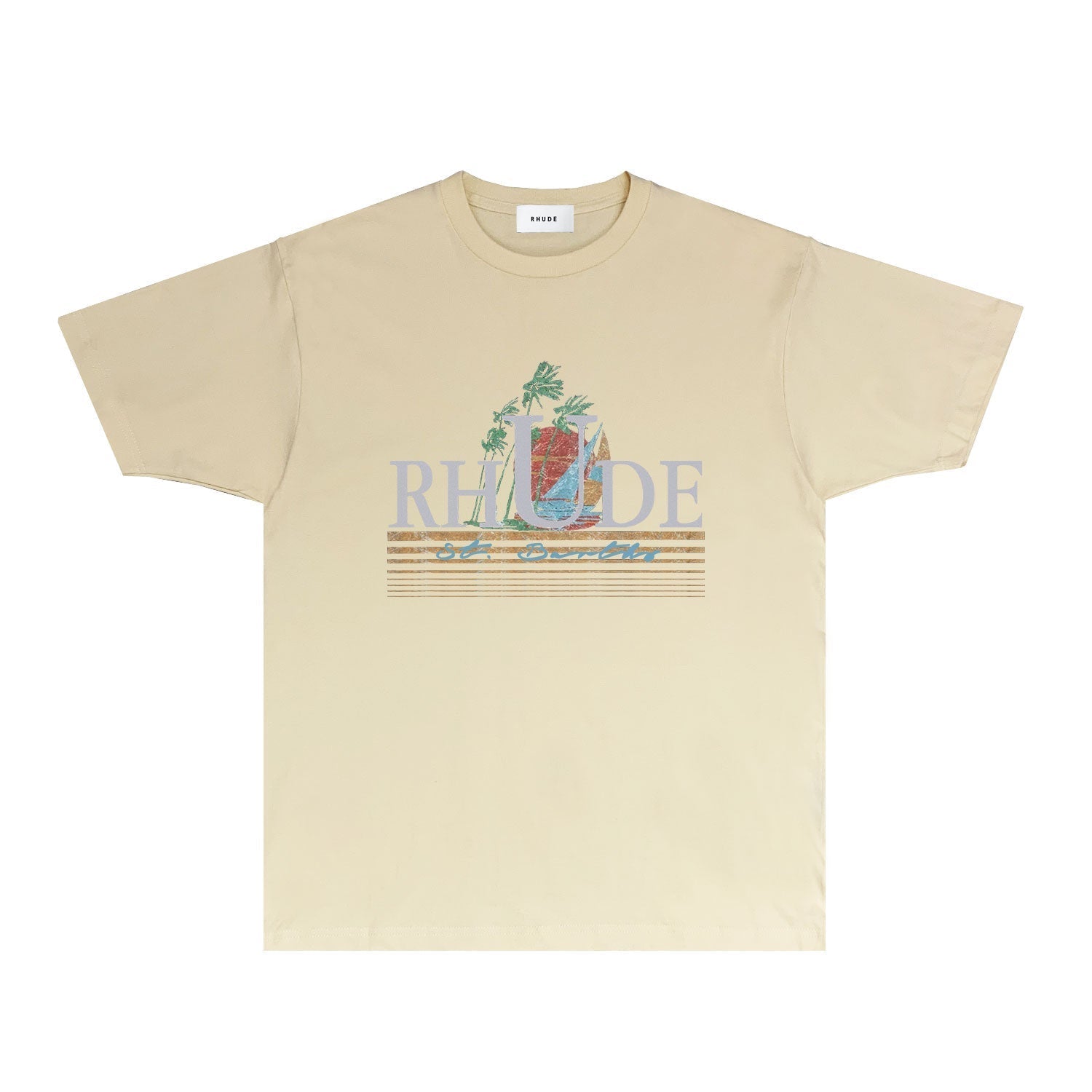 Rhude T Shirts Printed Trendy Pure Cotton