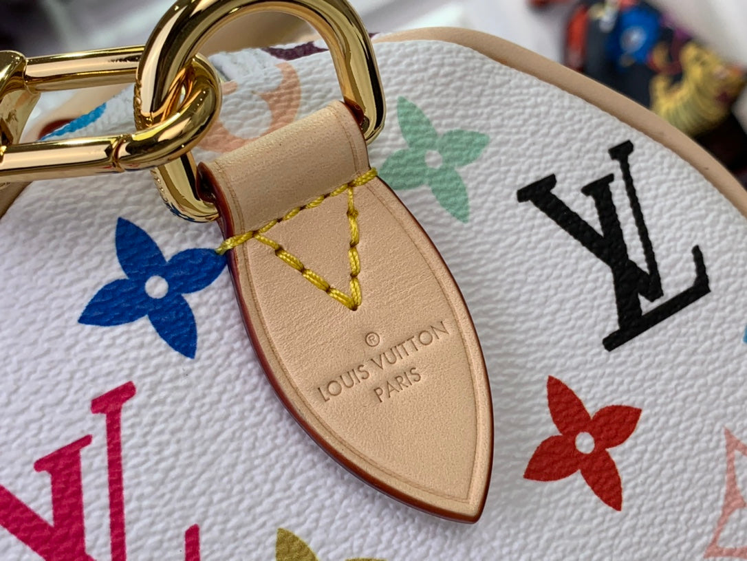 ＬＳ ＶＴＴＯＮ X TAKASHI MURAKAMI SPEEDY BANDOLIERE 25 WHITE MULTICOLORED