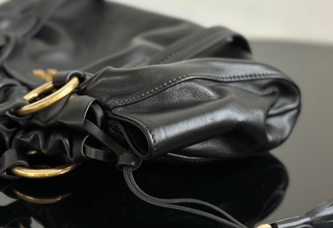 ＭＩ ＭＵ JOIE NAPPA LEATHER BAG BLACK