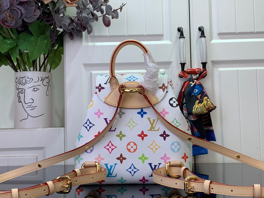 ＬＳ ＶＴＴＯＮ X TAKASHI MURAKAMI VENICE BACKPACK WHITE MULTICOLORED