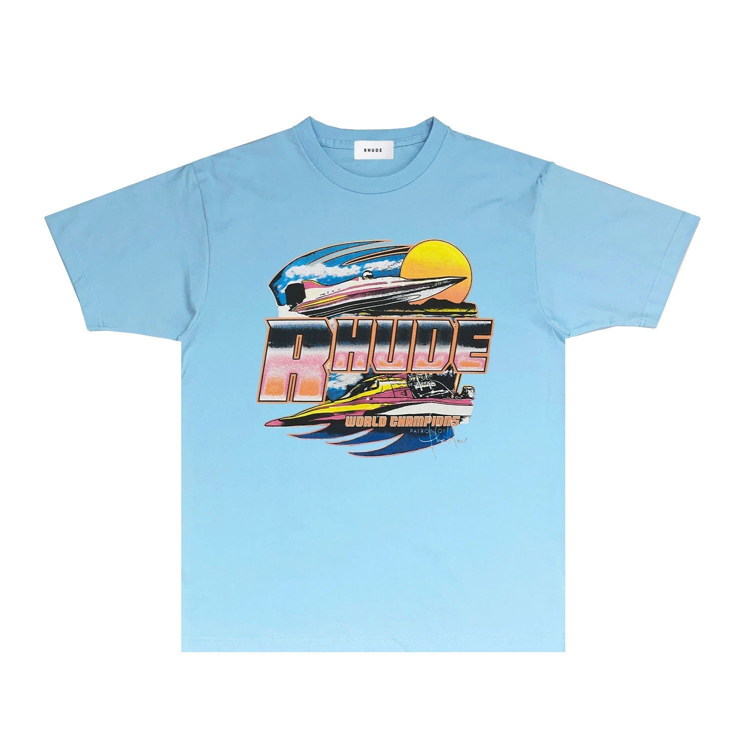 Rhude T Shirts Printed Trendy Pure Cotton