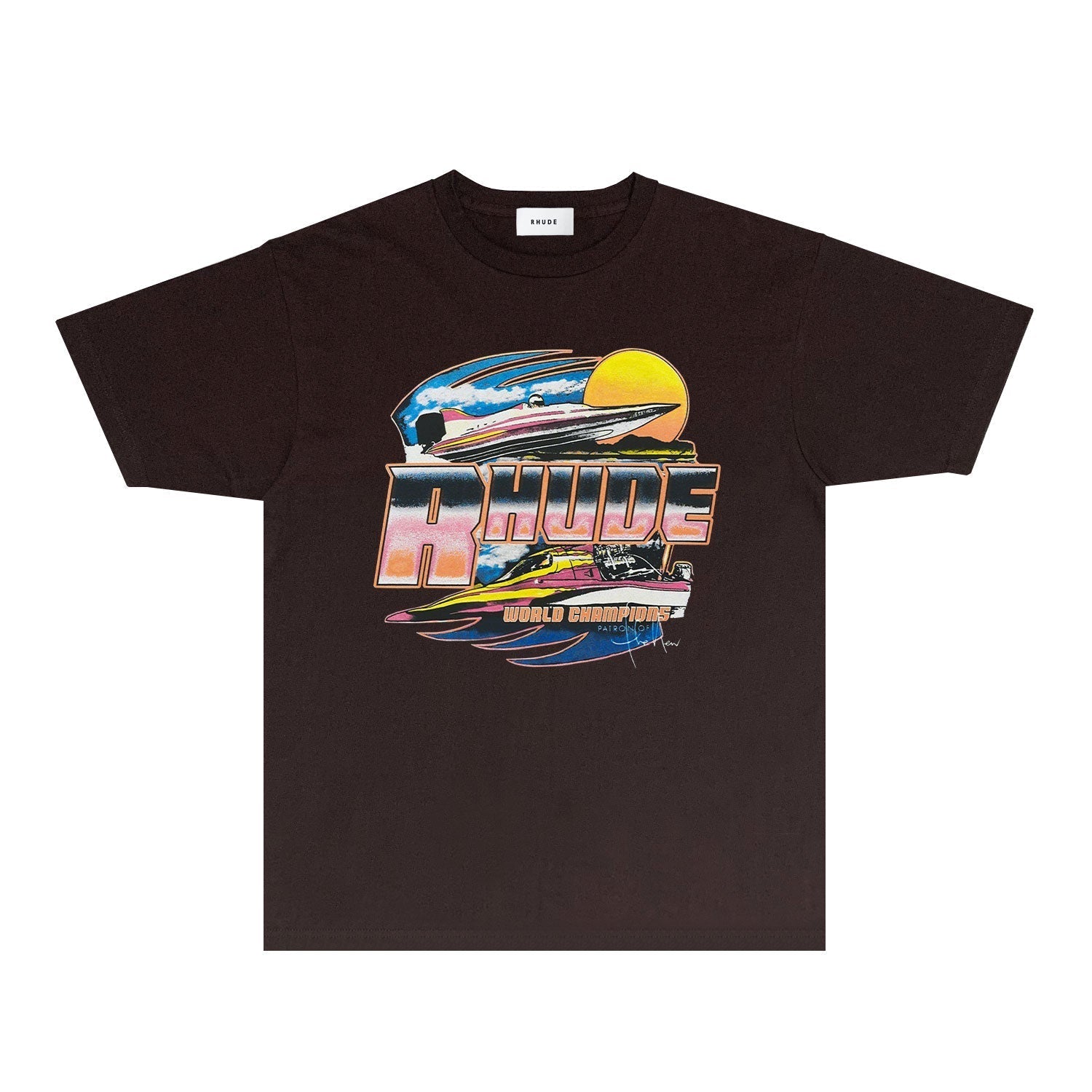 Rhude T Shirts Printed Trendy Pure Cotton
