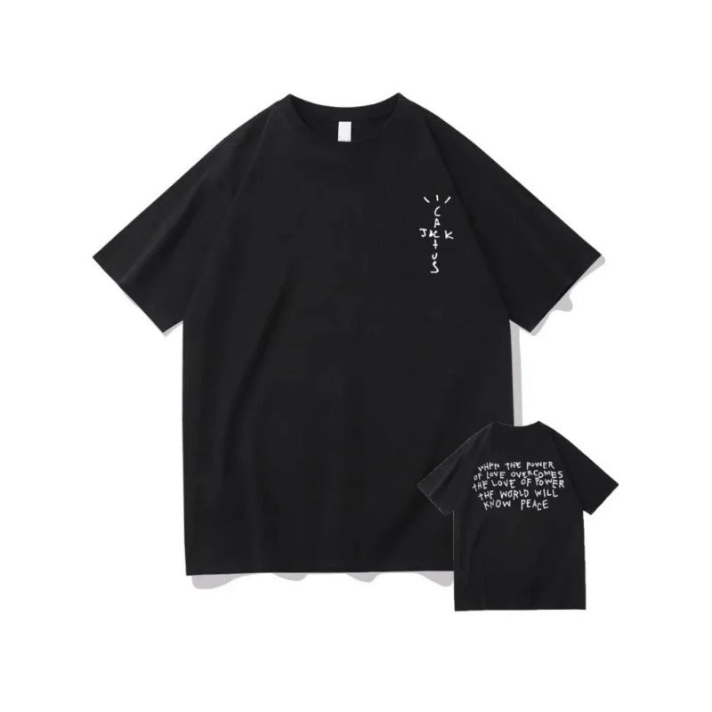 Rapper Cactus Jack Graphic Cotton T Shirt Men Women Hip Hop