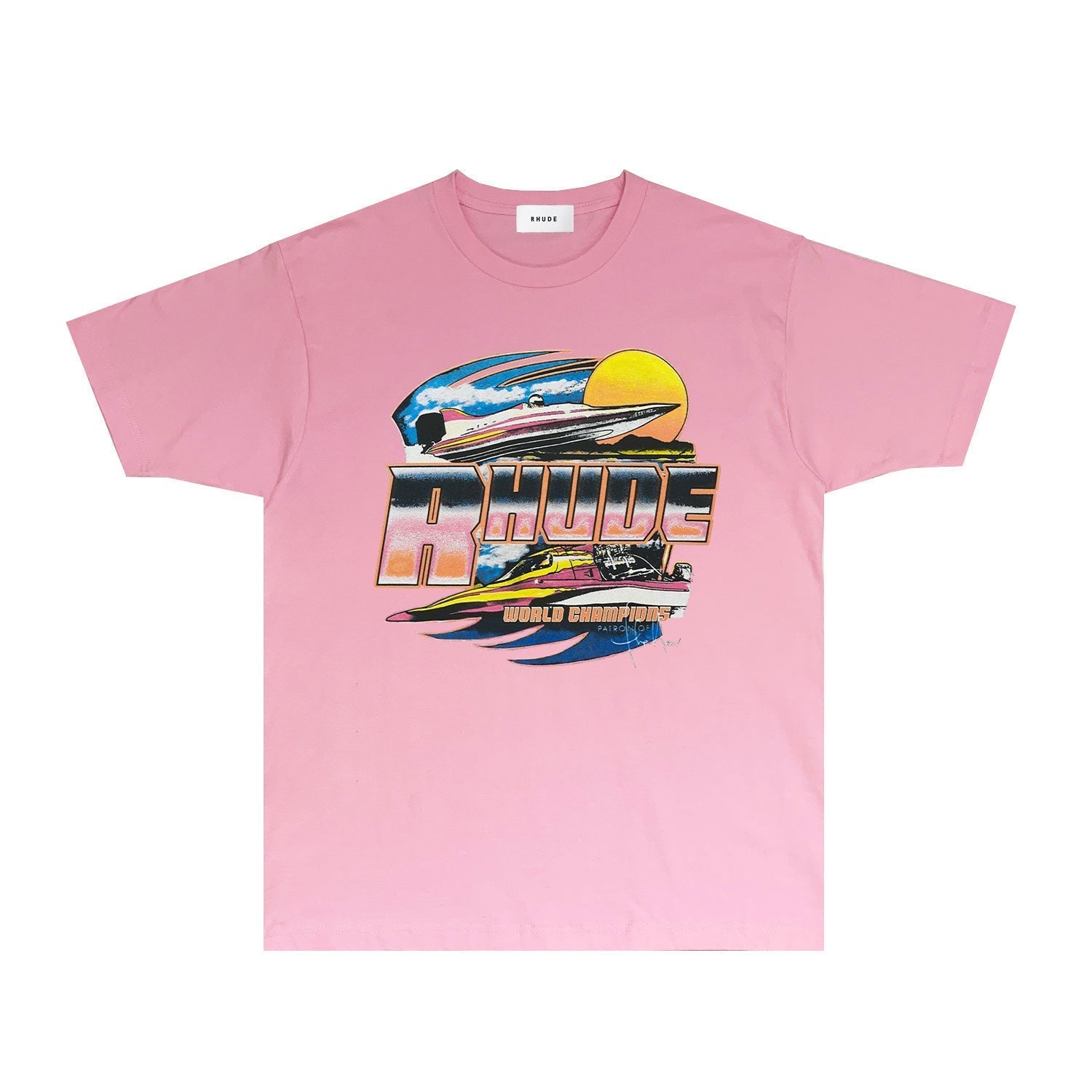 Rhude T Shirts Printed Trendy Pure Cotton