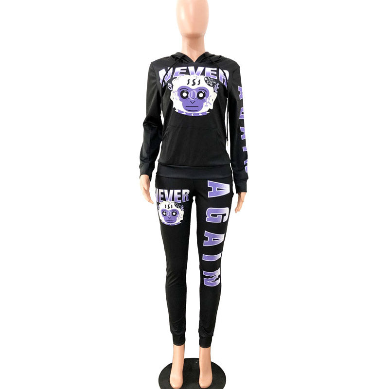 Never Broke Again Hoodie Street Monger Printed Solid Color Pullover