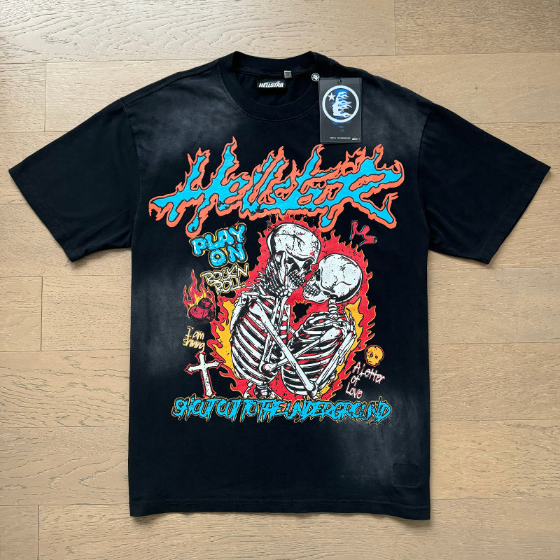 Hellstar T Shirts Washed Aging Process