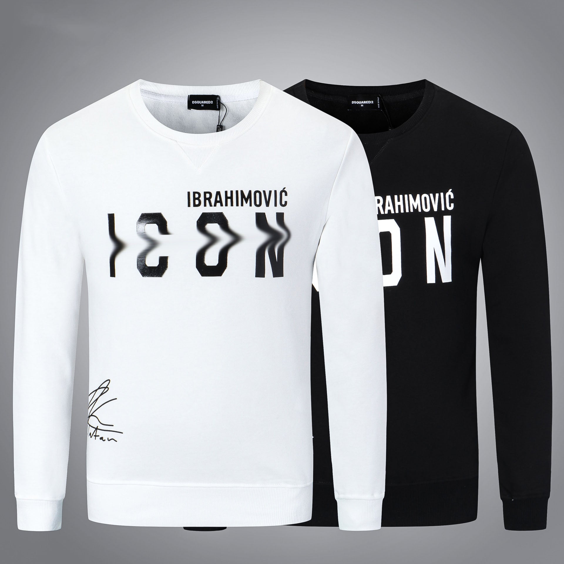Dsq2 Hoodie DSQ Lian D2 Inverted Letter Map Sketch Printed Sweater Trendy Men 'S Autumn And Winter