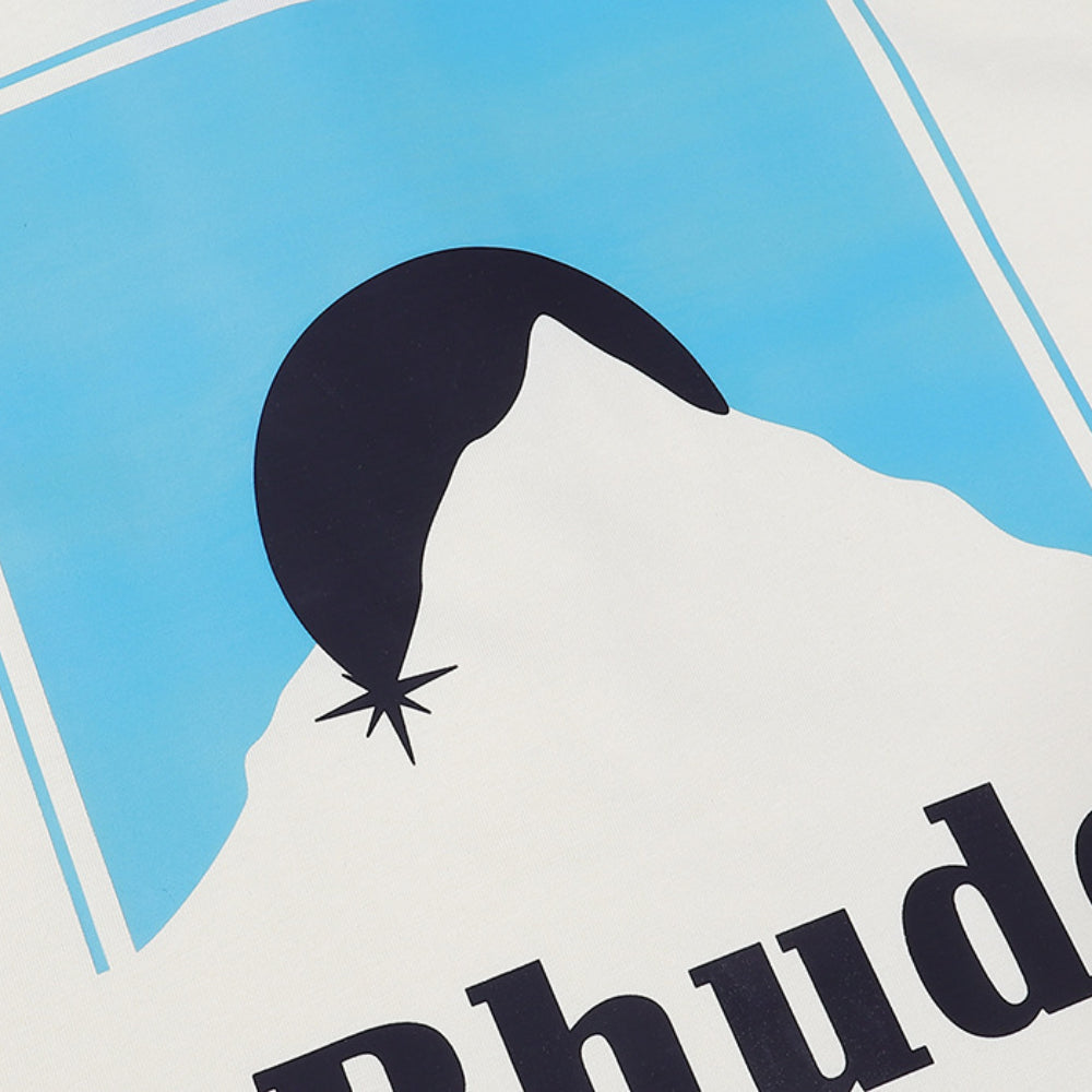 Rhude T Shirt Sunset Classic Alphabet Print Short Sleeve T-Shirt