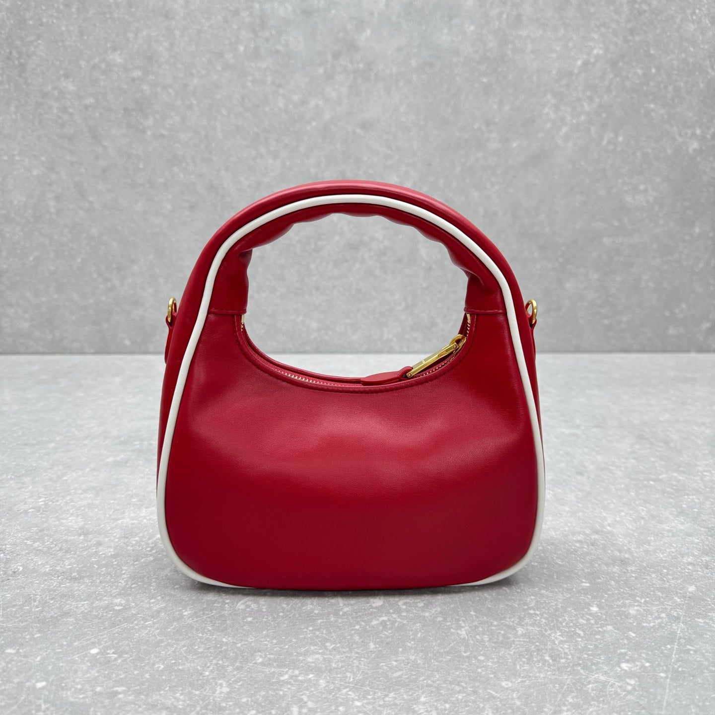 ＭＩ ＭＵ MATELASSÉ LEATHER CROSSBODY BAG RED