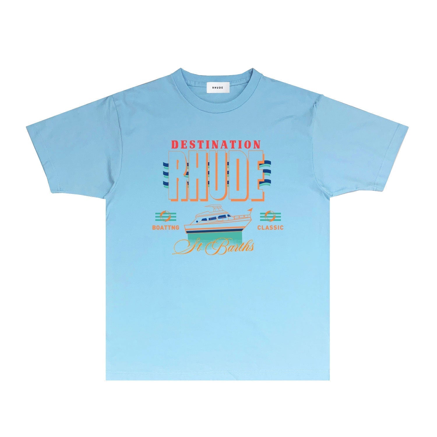 Rhude T Shirts Printed Trendy Pure Cotton
