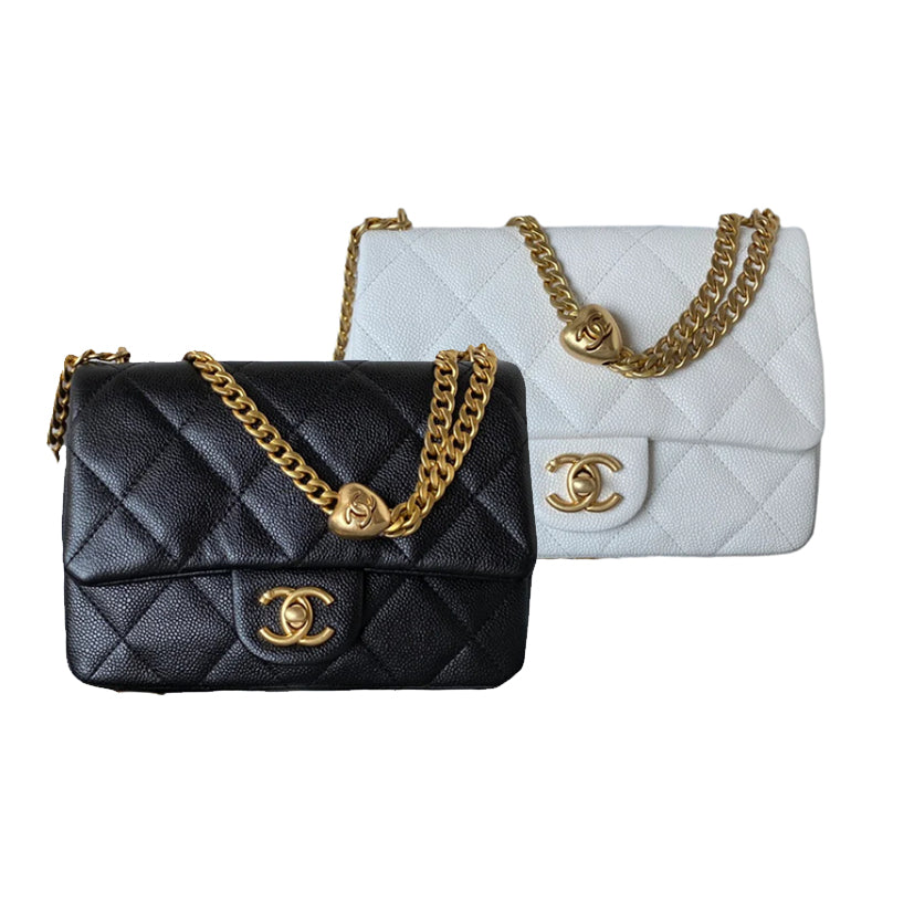 ＣＨＮＥＬ SHOULDER BAG BLACK/WHITE