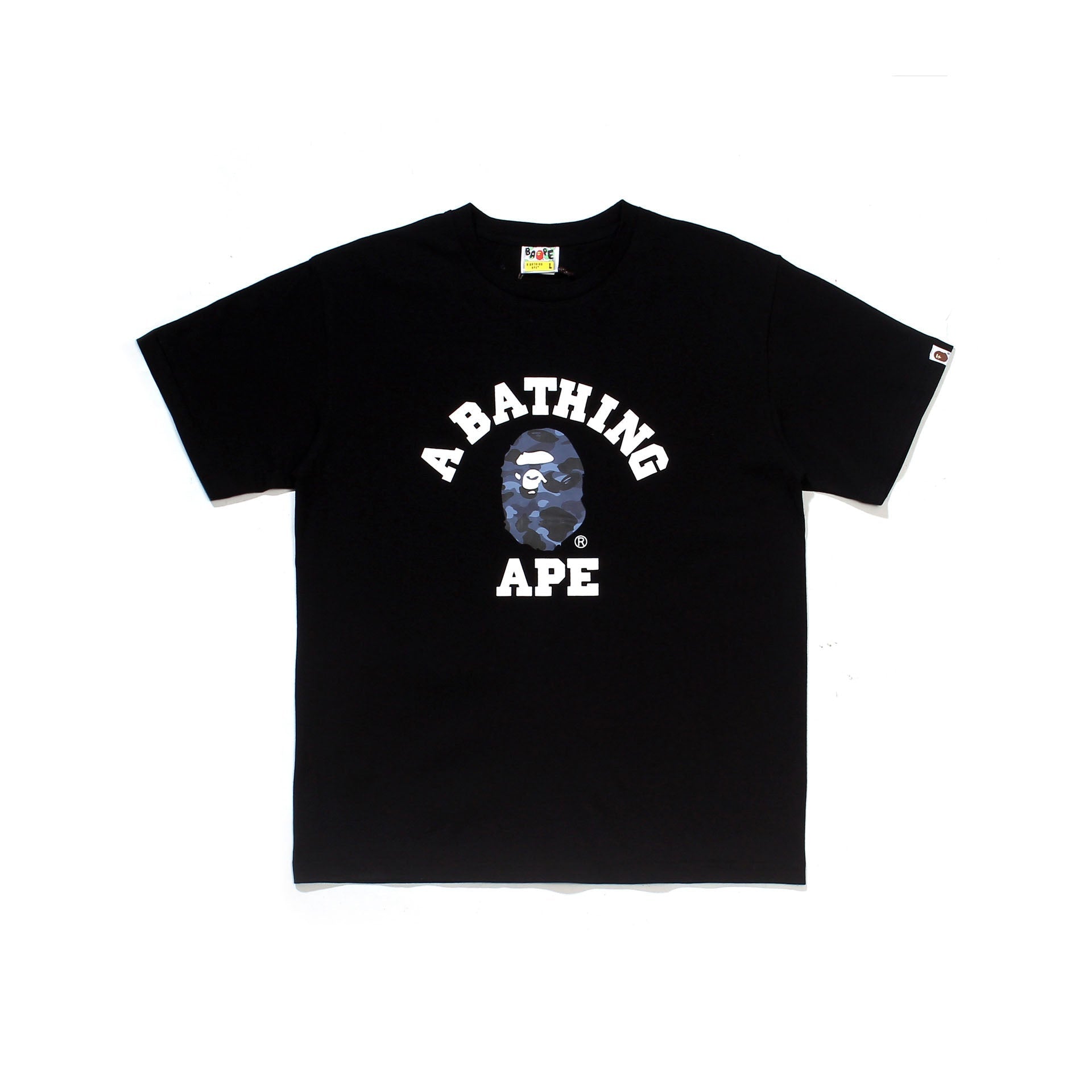 Bape Bearbrick T Shirt Casual Letter Printed Round Neck Short Sleeve