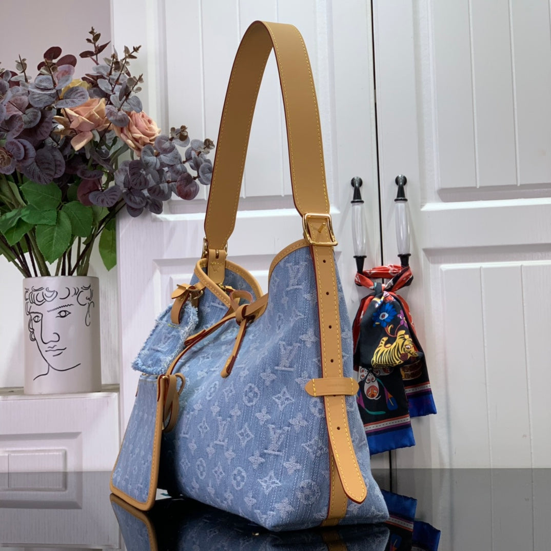 ＬＳ ＶＴＴＯＮ CARRYALL PM  MONOGRAM DENIM