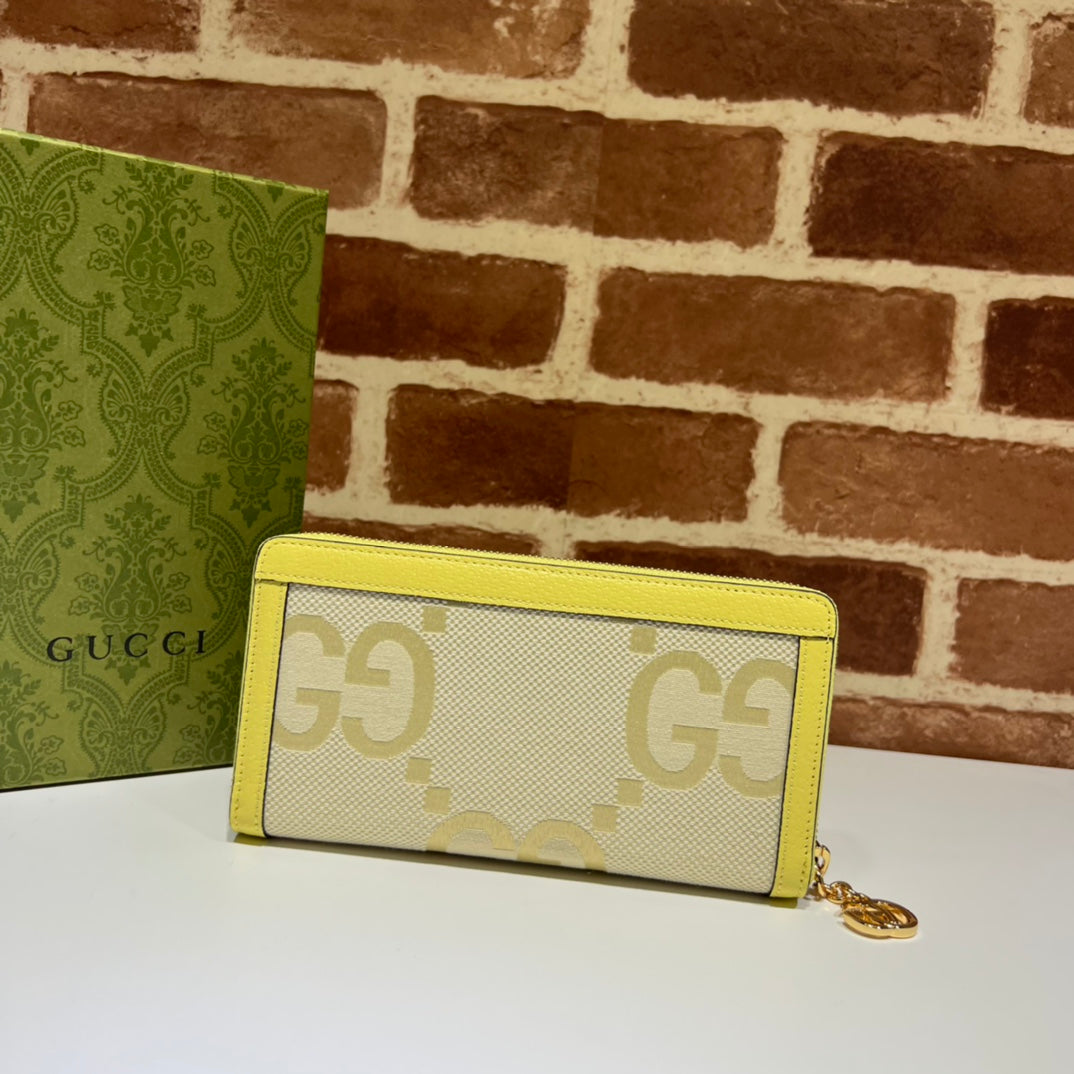 ＧＣＣＩJUMBO GG ZIP AROUND WALLET YELLOW
