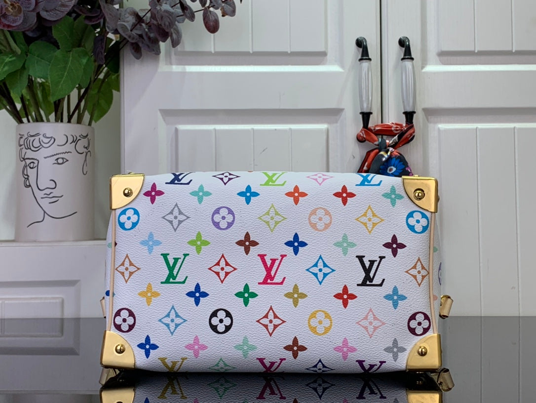 ＬＳ ＶＴＴＯＮ X TAKASHI MURAKAMI SPEEDY BANDOLIERE 25 WHITE MULTICOLORED