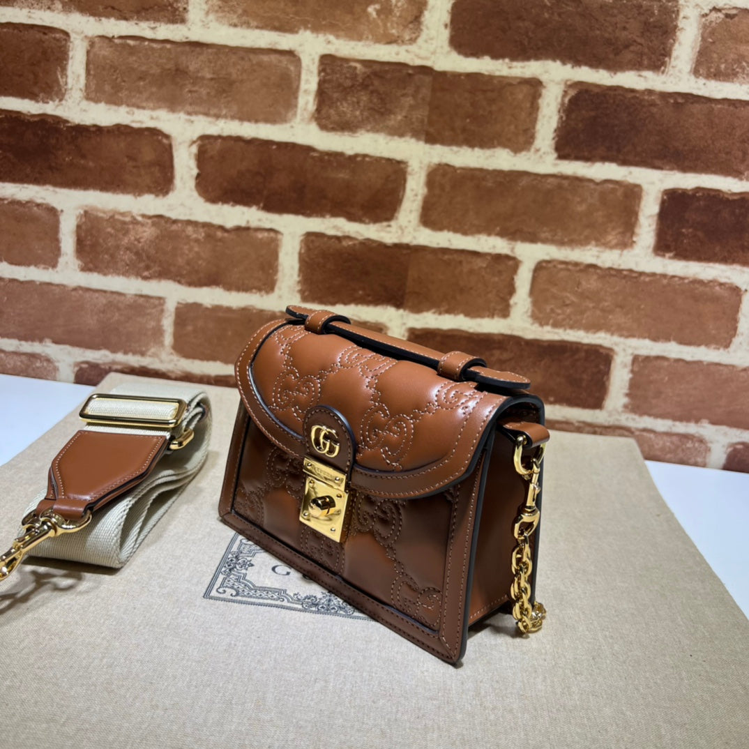 ＧＣＣＩGG MARMONT TOP HANDLE BAG BROWN