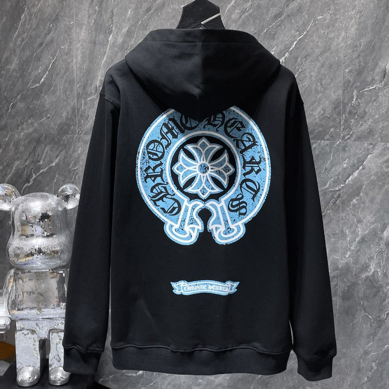 Chh Chrome Hearts Hoodie Color Leather Sanskrit Hand Painted Graffiti Hooded Sweater