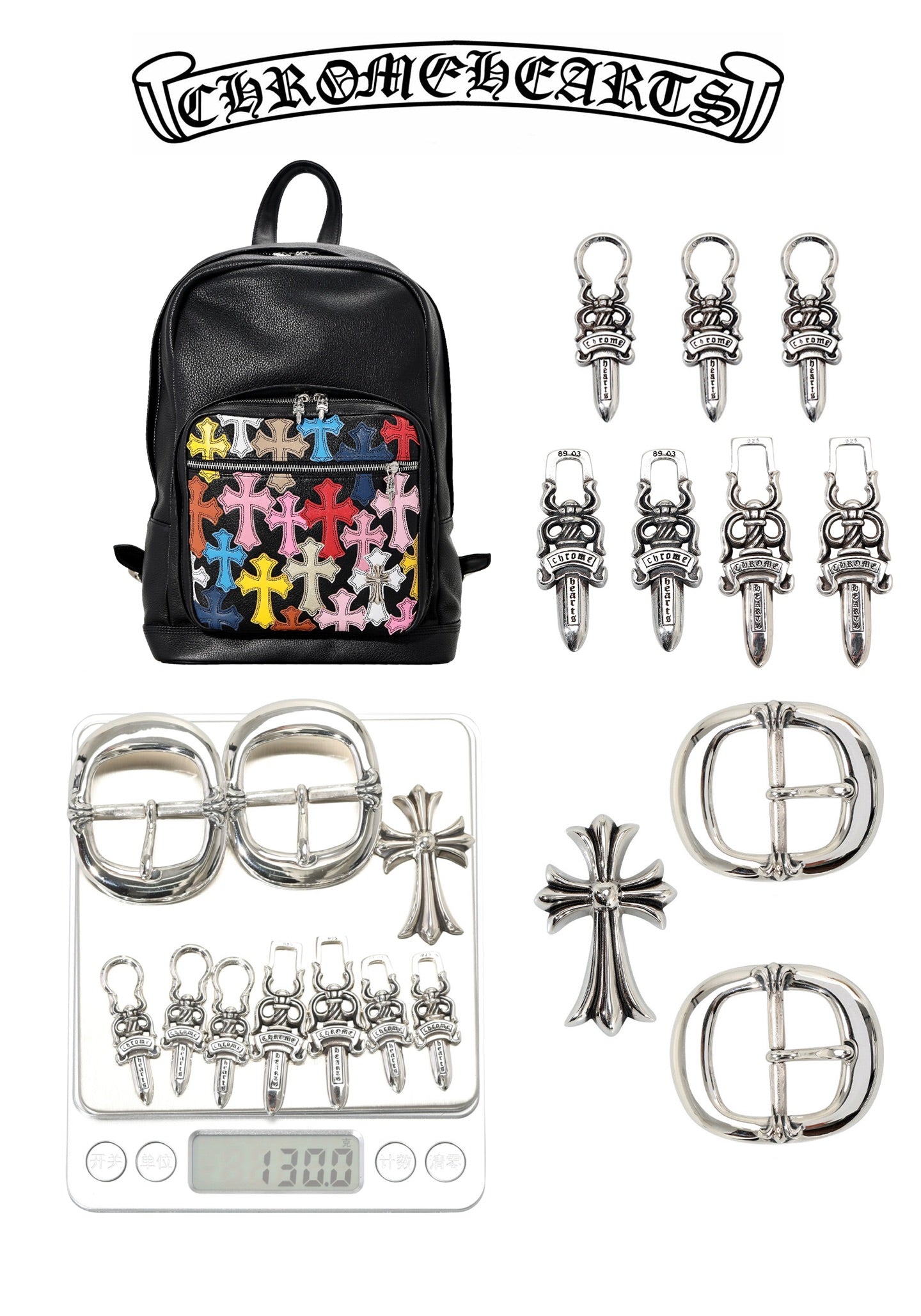 ＣＨＲＭ ＨＲＴＳ MULTICOLOR CROSS PATCH BACKPACK BLACK