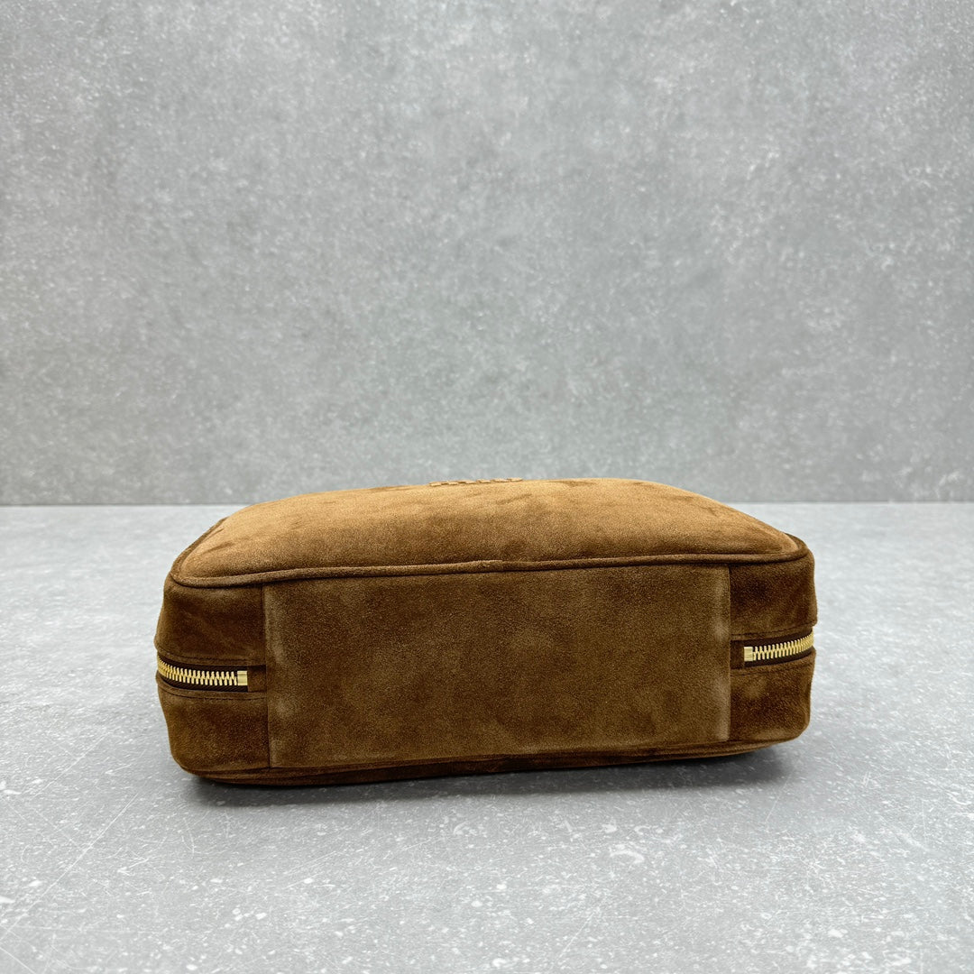 ＭＩ ＭＵ SUEDE BEAU BAG COCOA BROWN