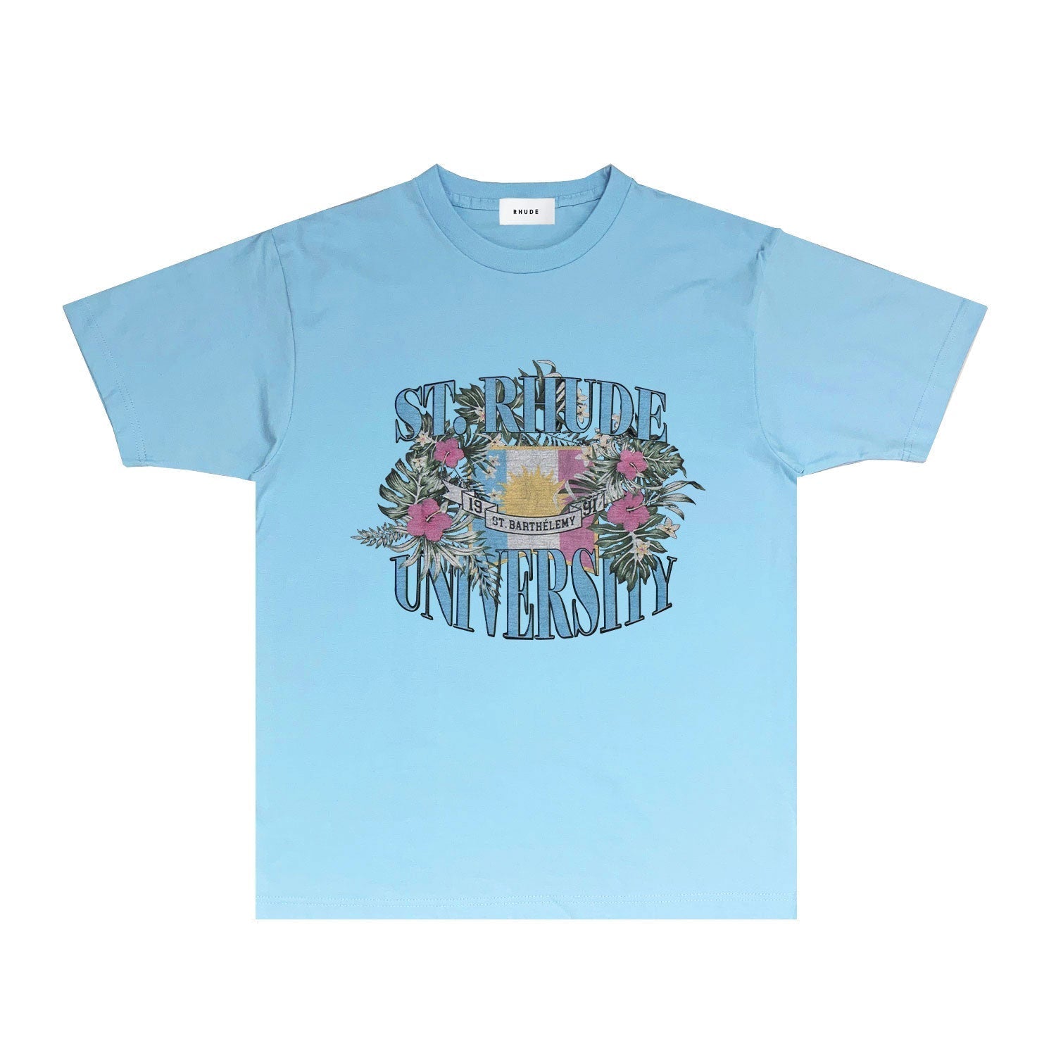 Rhude T Shirts Printed Trendy Pure Cotton