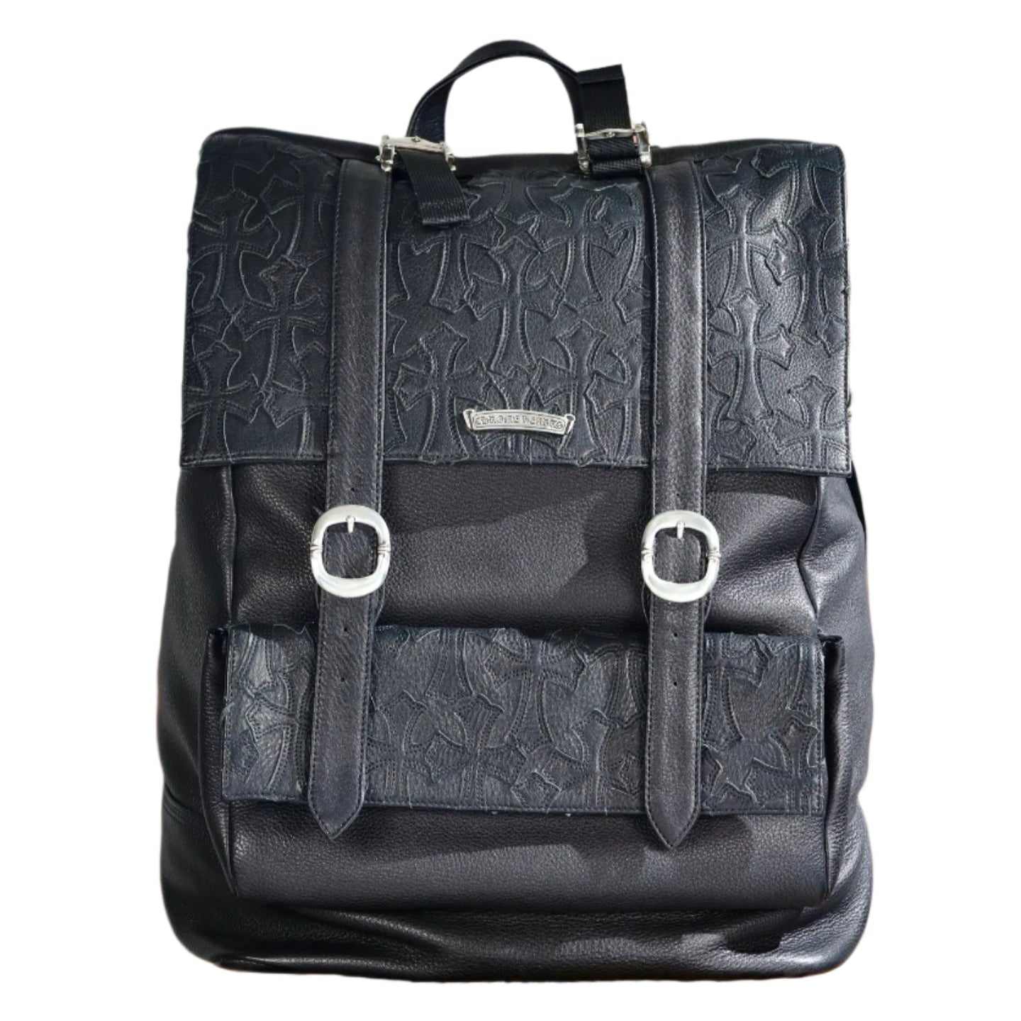 ＣＨＲＭ ＨＲＴＳ CEMETERY CROSS LEATHER BACKPACK BLACK