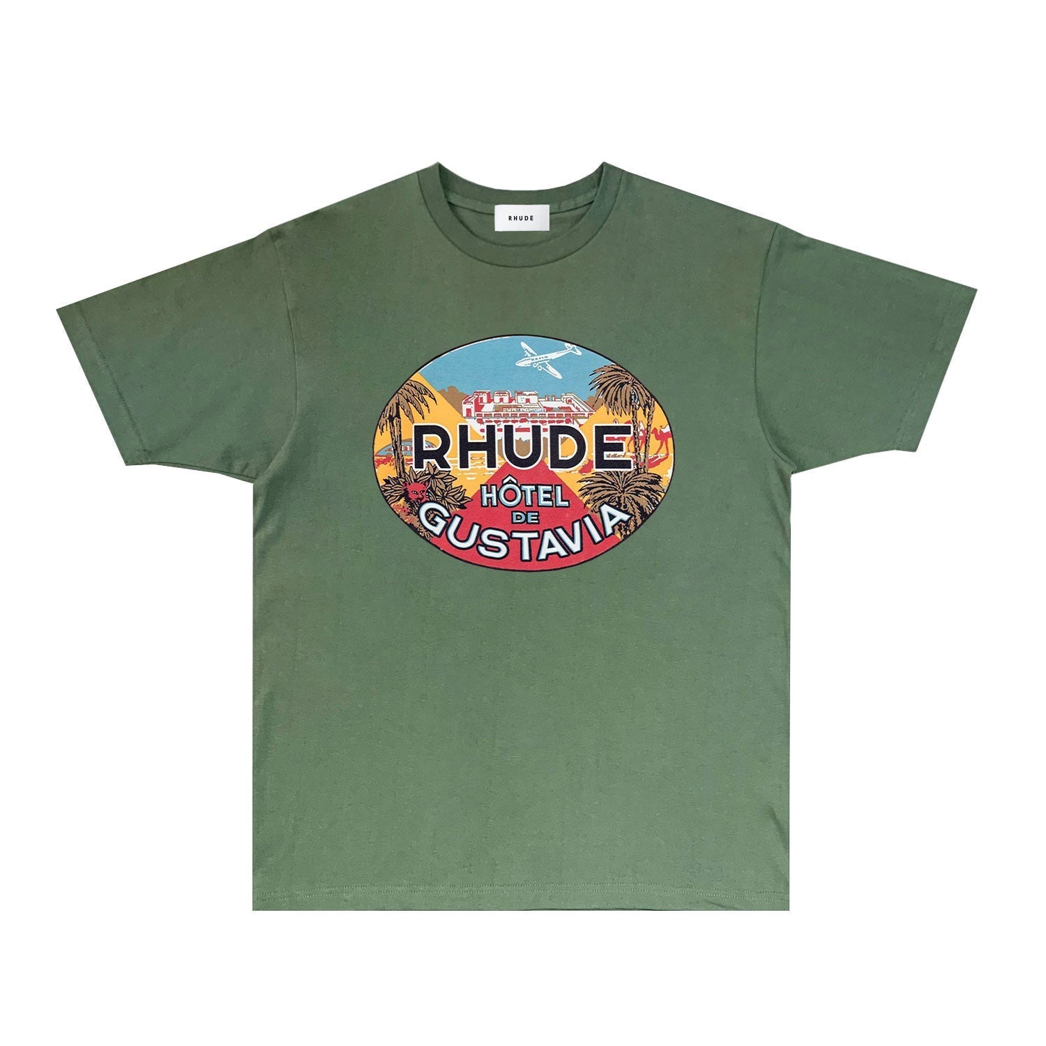 Rhude T Shirts Printed Trendy Pure Cotton