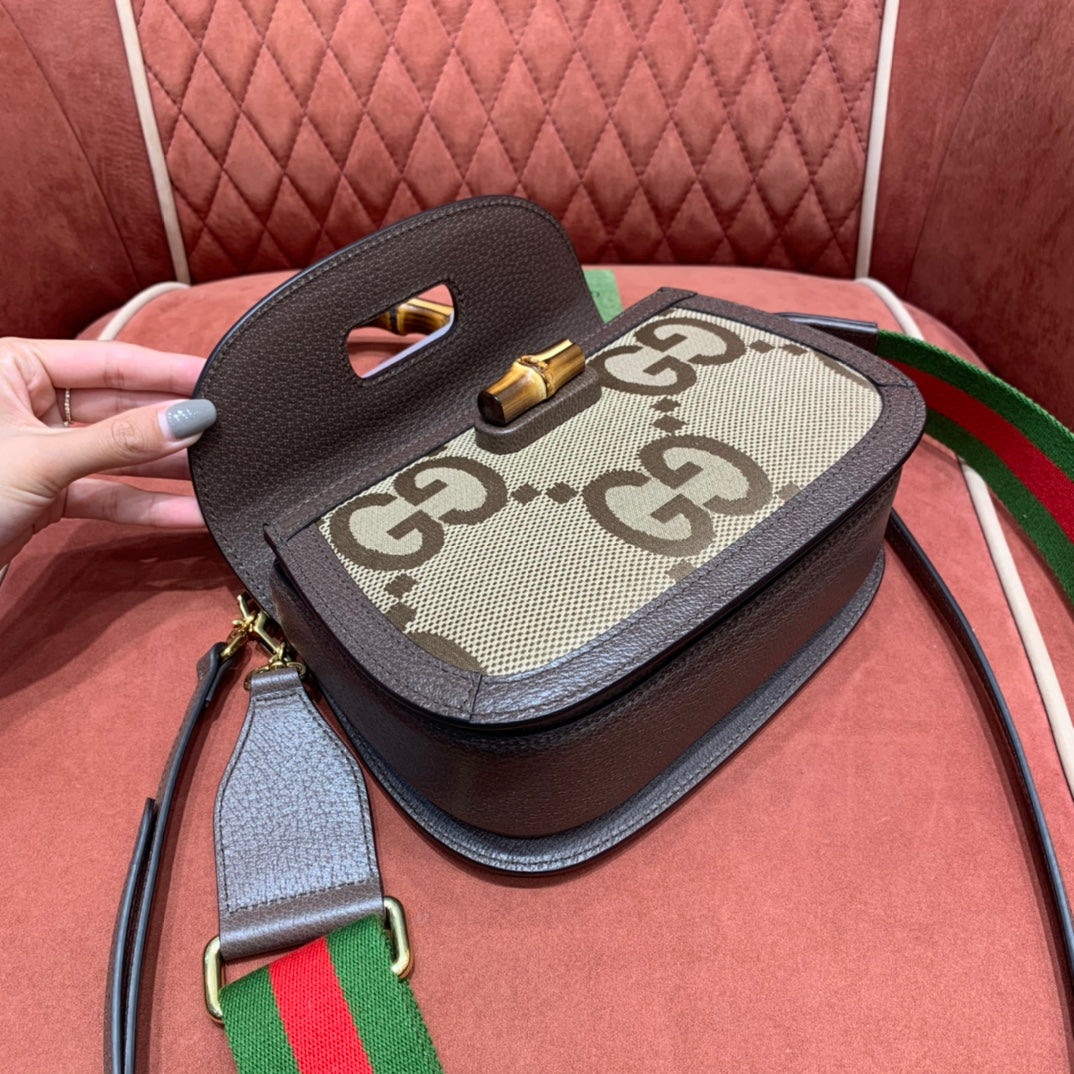 ＧＣＣＩBAMBOO 1947 JUMBO GG SMALL TOP HANDLE BAG