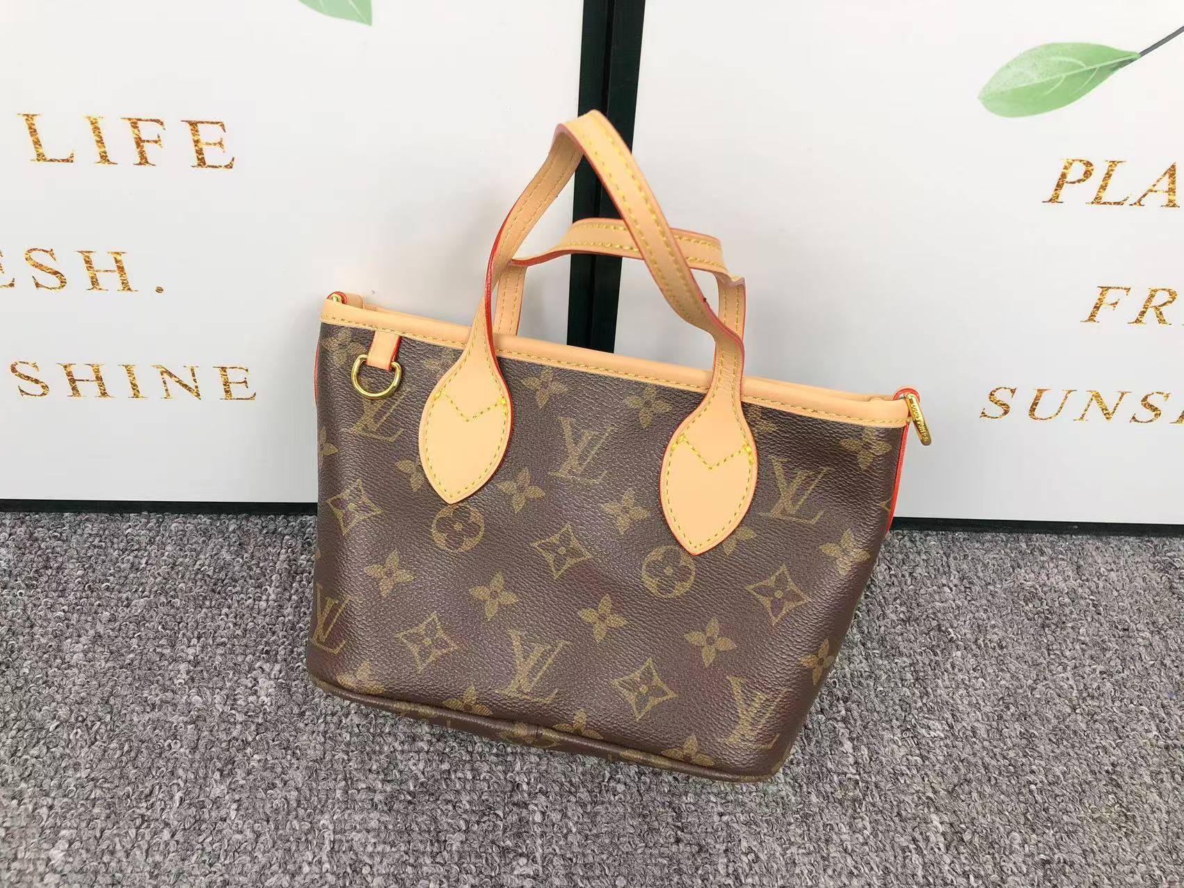 ＬＳ ＶＴＴＯＮ NEVERFULL BB HANDBAG BROWN