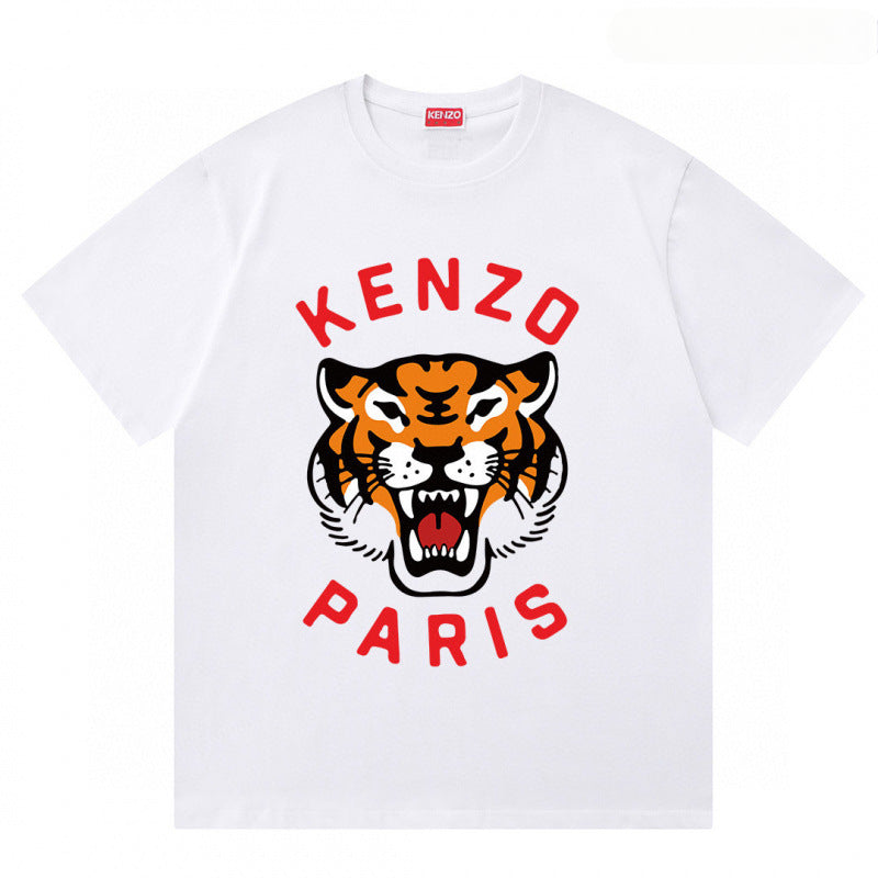KENZO T Shirt Summer Tiger Head Casual
