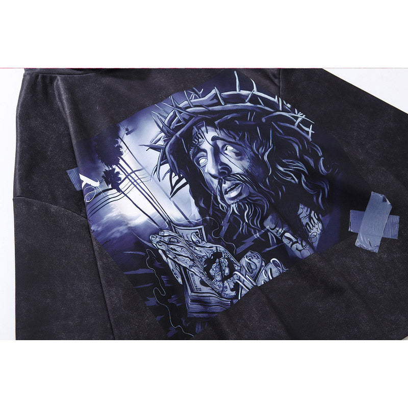 Man Fall Outfits Printed Hoodie Men's and Women's Hip Hop High Street Fashion Brand Style Tops Hoodie