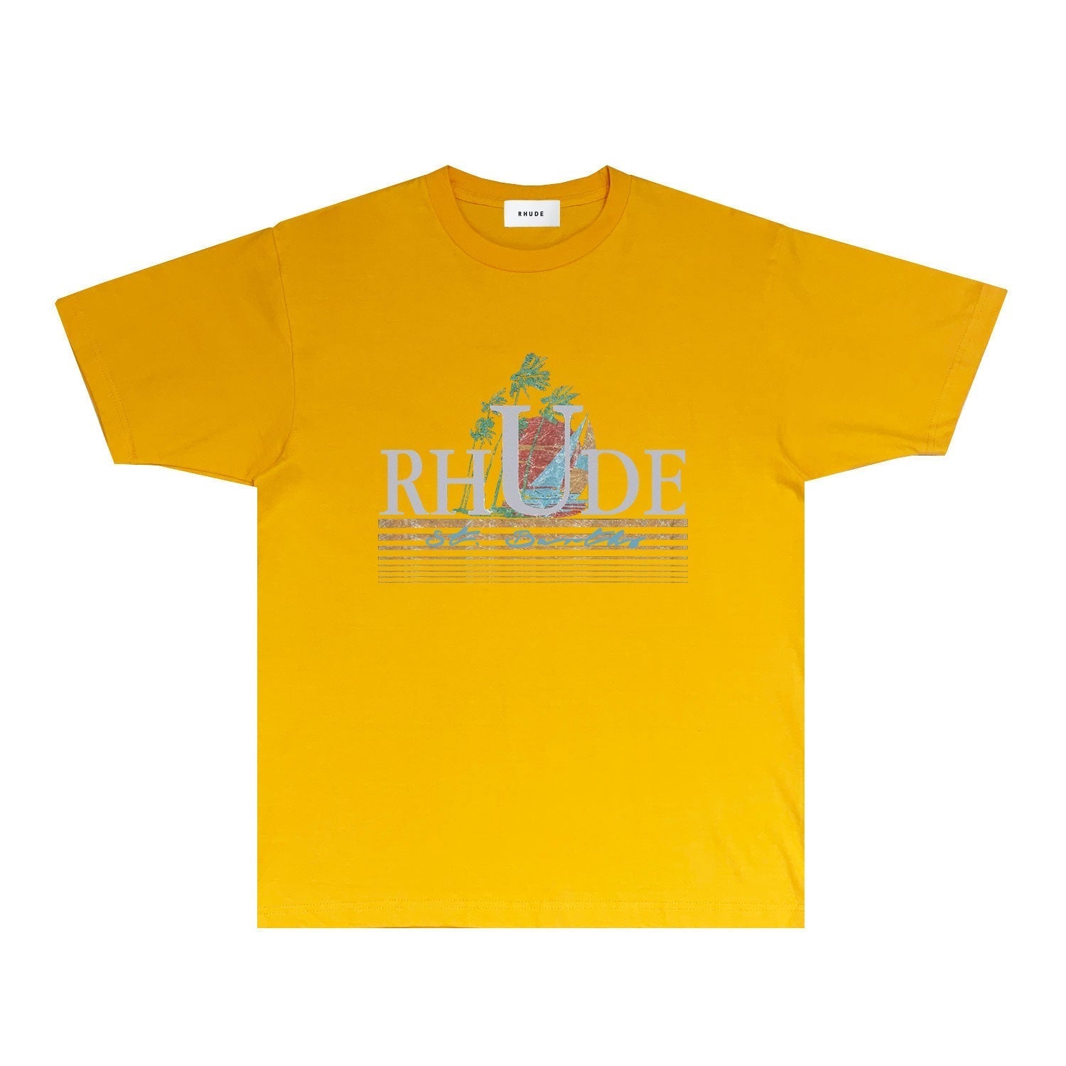 Rhude T Shirts Printed Trendy Pure Cotton