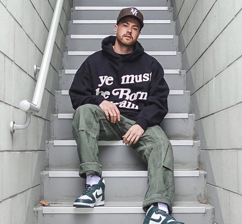 You Must Be Born Again Hoodie Cpfm Kanye Loose Fleece Lined