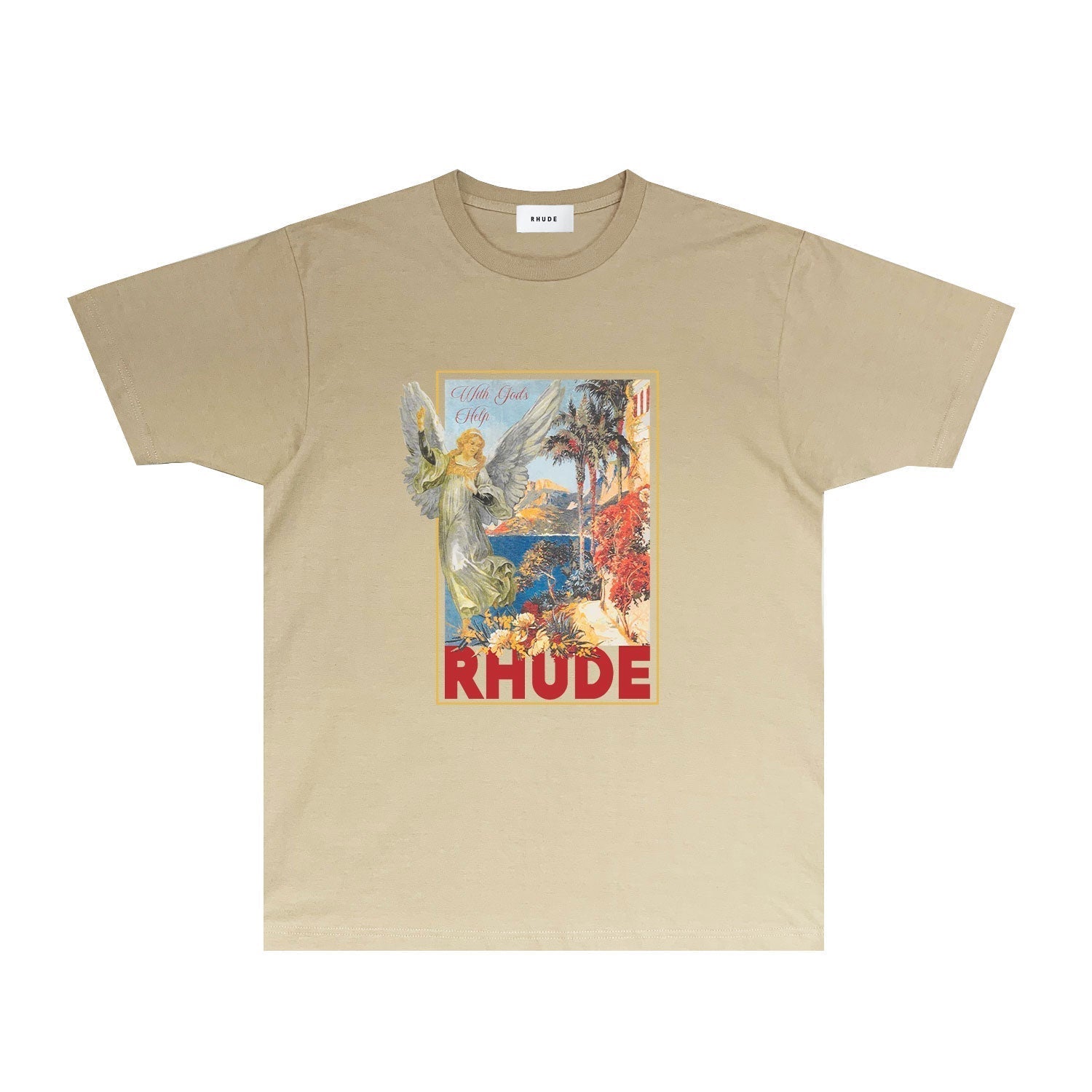 Rhude T Shirts Printed Trendy Pure Cotton