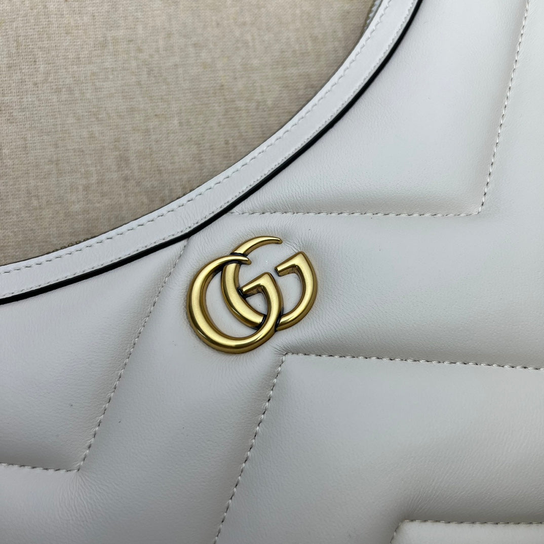 ＧＣＣＩGG MARMONT SMALL MATELASSE LEATHER SHOULDER BAG WHITE