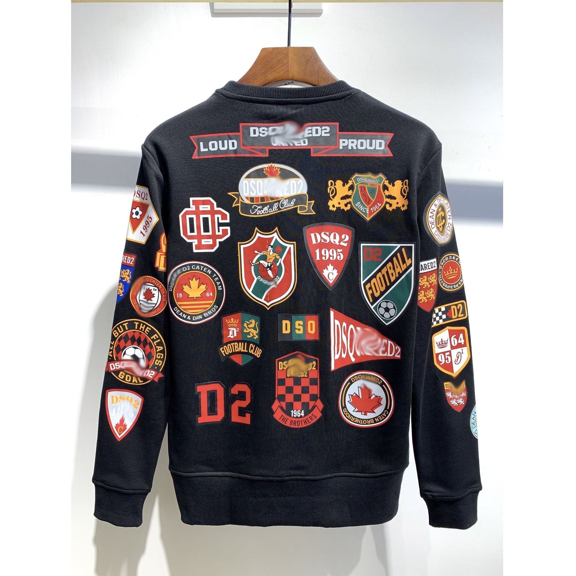 Dsq2 Hoodie DSQ Lian D2 Autumn and Winter Printing Sweater Trendy Men and Women