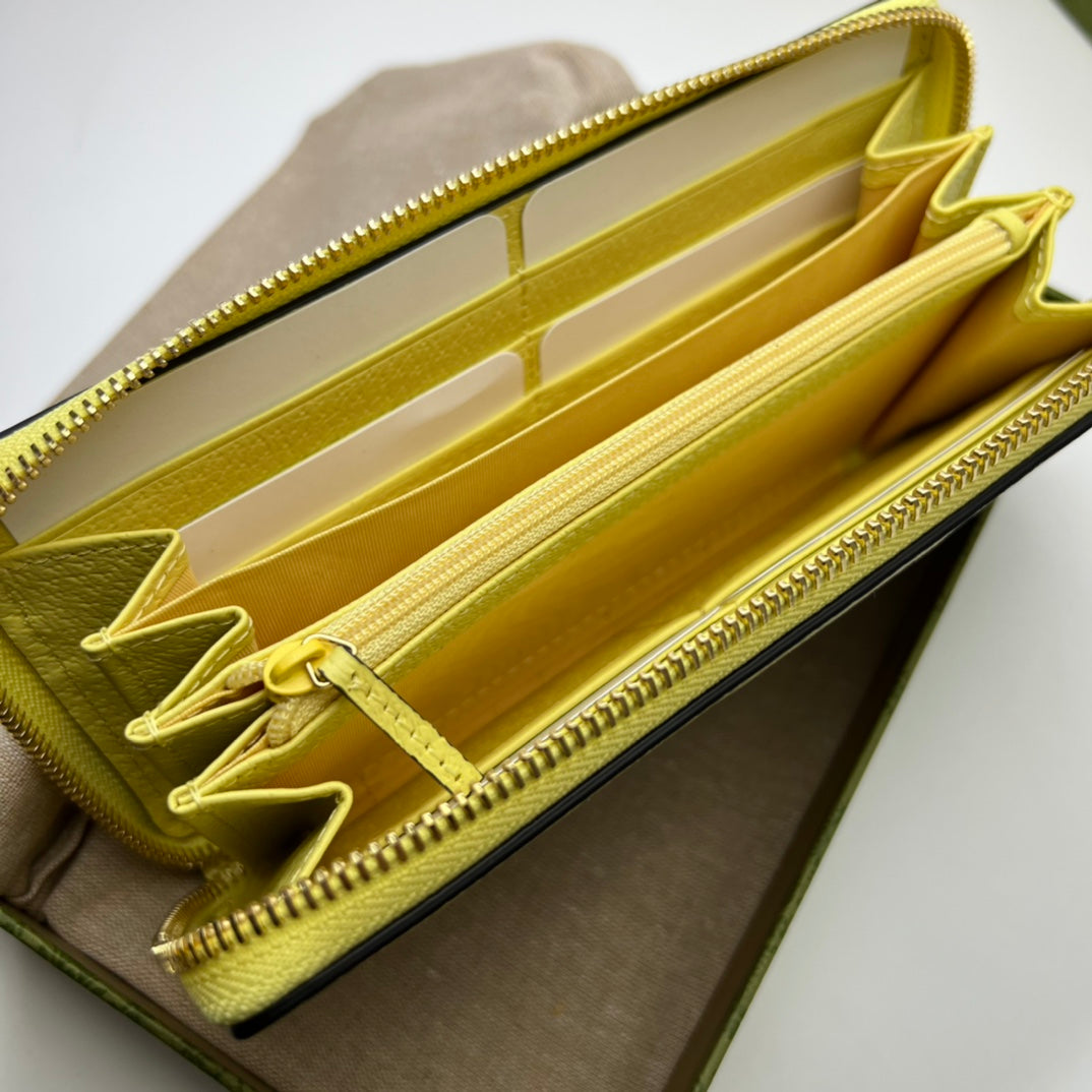 ＧＣＣＩJUMBO GG ZIP AROUND WALLET YELLOW