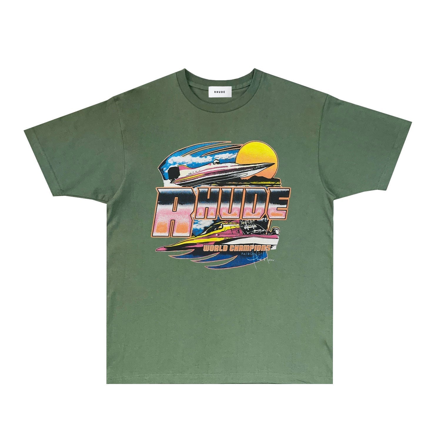 Rhude T Shirts Printed Trendy Pure Cotton