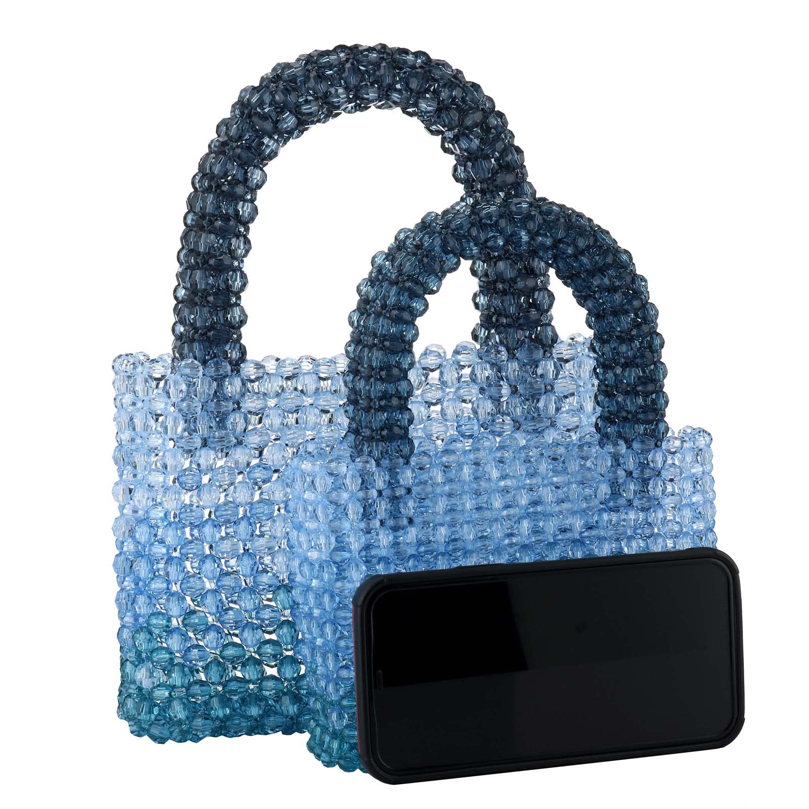 Handmade Gradient Beaded Tote Bag for Events