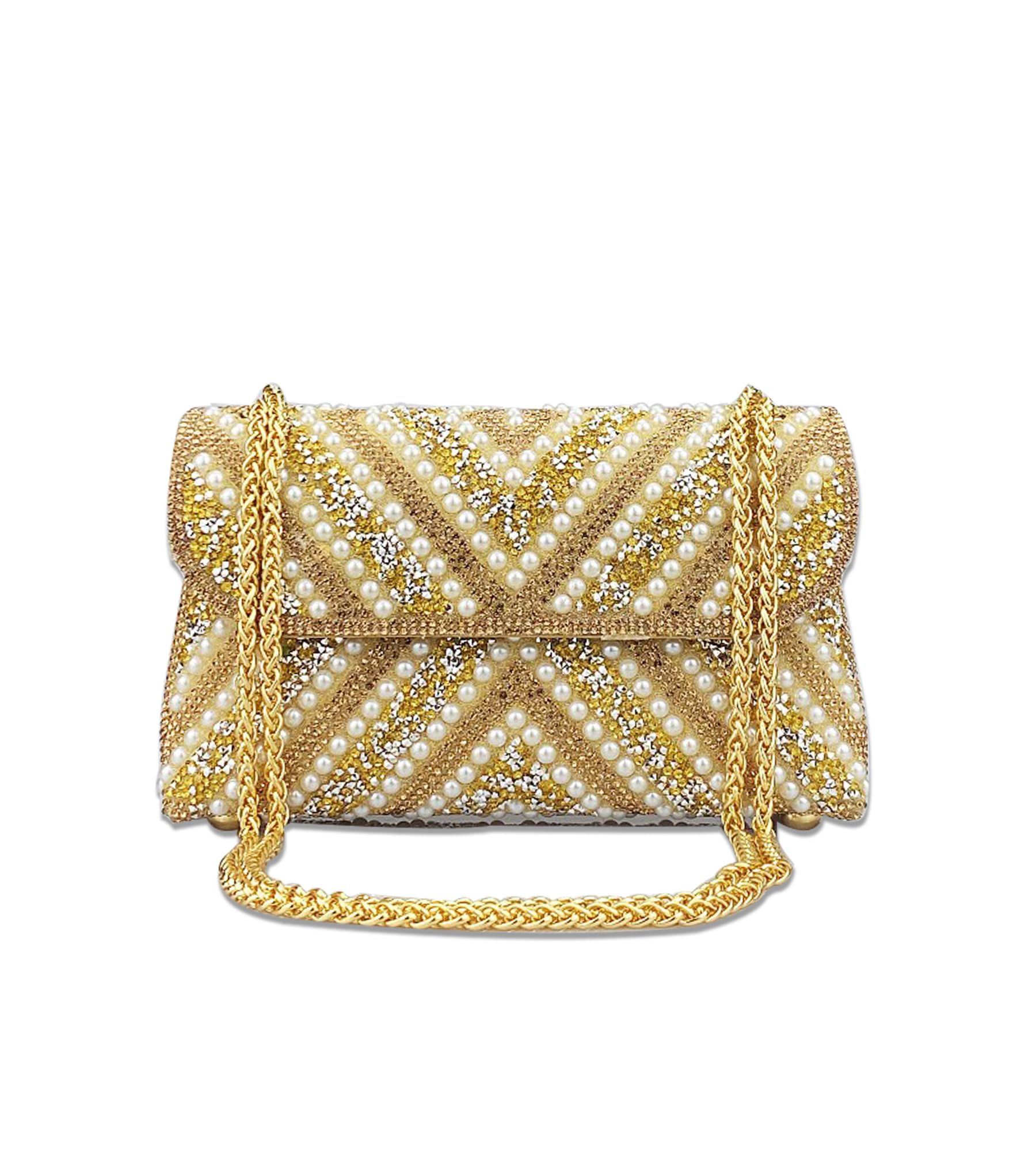 Beaded Rhinestone Clutch for Weddings And Proms