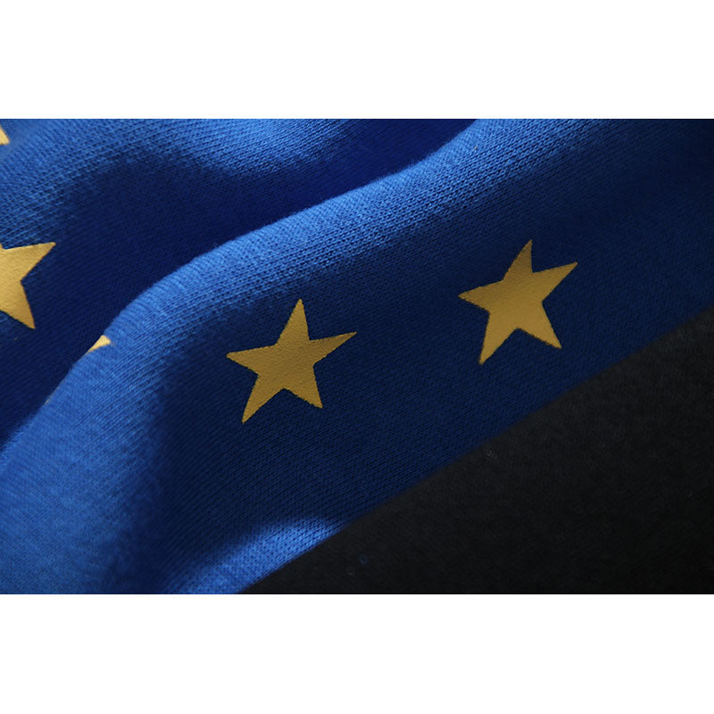 Kanye West Sunday Service Hoodie Vintage Klein Blue Hooded Sweater Stars Printing Plus Velvet