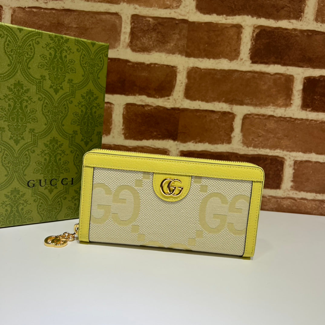 ＧＣＣＩJUMBO GG ZIP AROUND WALLET YELLOW