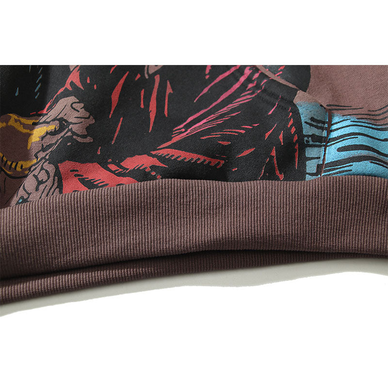 Kanye West Sunday Service Hoodie Vintage Distressed Graffiti Hoodie Loose Autumn And Winter