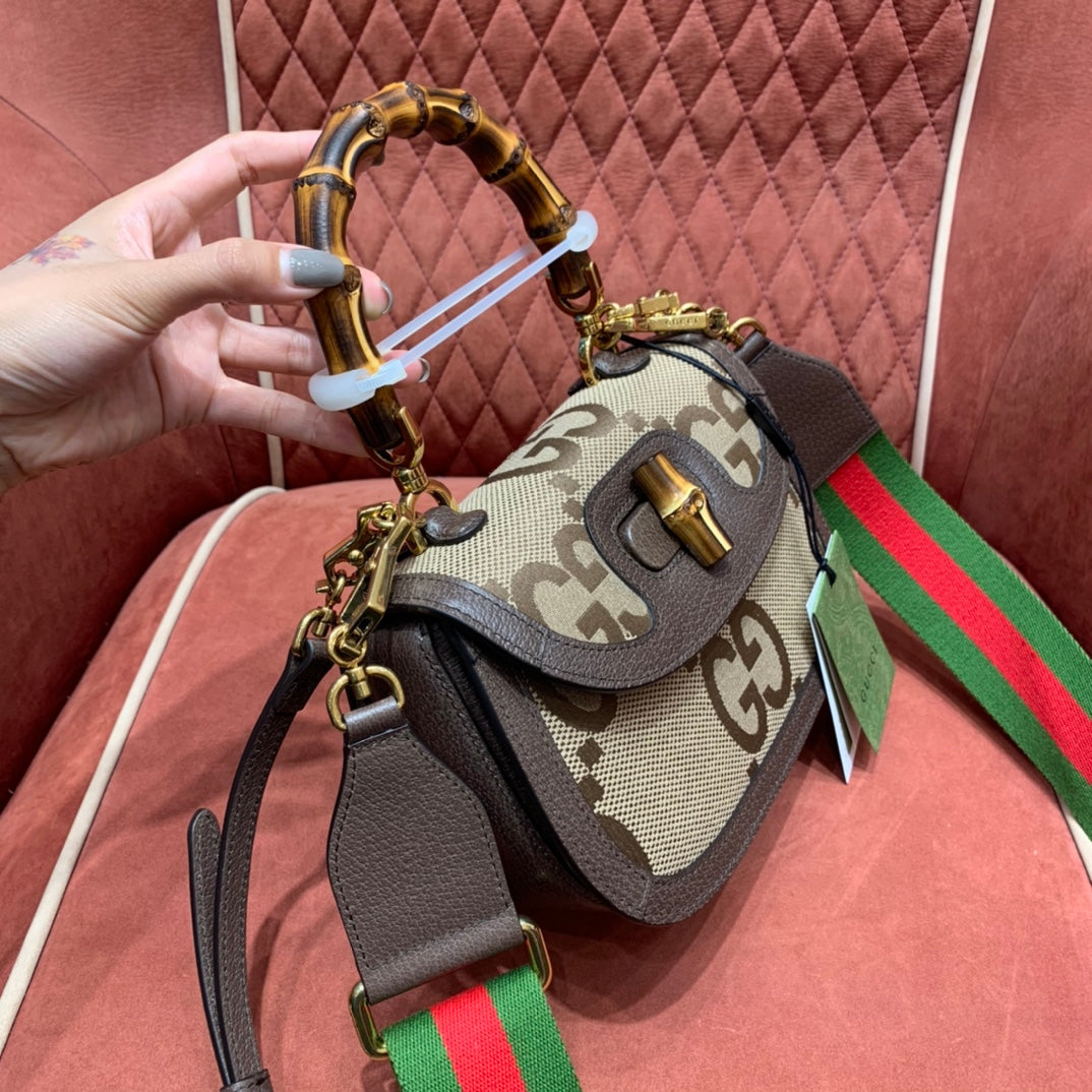 ＧＣＣＩBAMBOO 1947 JUMBO GG SMALL TOP HANDLE BAG